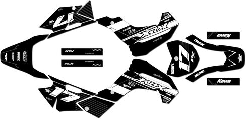 Graphics Kit for Kawasaki KLX140 2008-2018 and KLX140R 2019+ Axis Series Red 16 Mil - Dirt bike Custom Racing Graphics Decals Stickers Kit, no-plastics in Saudi Arabia