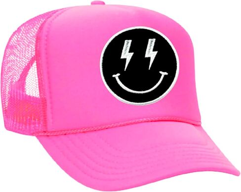قبعة سائق الشاحنة Lightning Bolt Smile Face Patch (ألوان متعددة) in Saudi Arabia