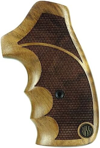 Rossi RP 63 Wooden Revolver Grip, Classic Design with Textured Pattern, Brown in Kuwait