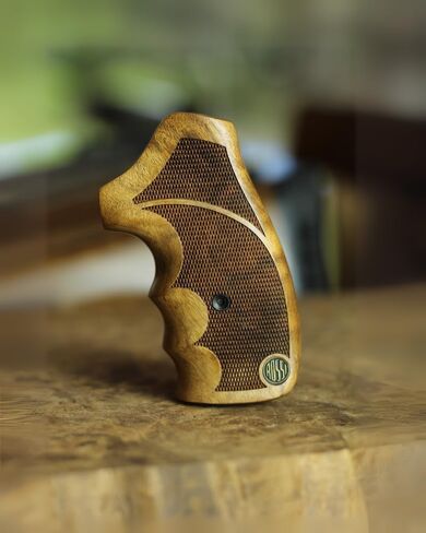 Rossi RP 63 Wooden Revolver Grip, Classic Design with Textured Pattern, Brown in Kuwait