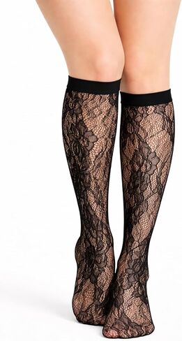 مجموعة من الجوارب النسائية حتى الركبة بنمط تعريشة مكونة من زوجين in Kuwait