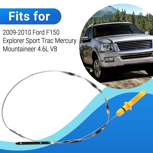 Engine Oil Level Dipstick Fits for 2009-2010 Ford F150 Explorer Sport Trac Mercury Mountaineer 4.6L V8 Replaces 9L3E6750AE 9L3Z-6750-A 9L3Z 6750 A in Saudi Arabia