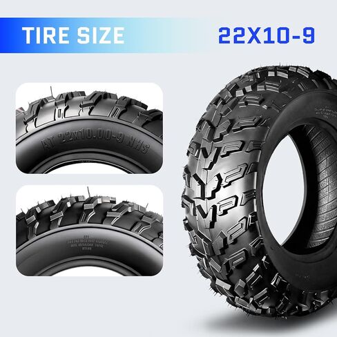 TRIBLE SIX Set of 2 22x10-9 ATV/UTV Tires,22x10x9 All-Terrain Mud & Trail Tires,6PR,Tubeless in Saudi Arabia