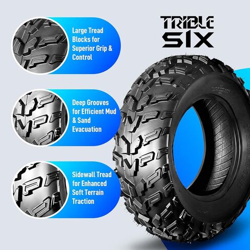 TRIBLE SIX Set of 2 22x10-9 ATV/UTV Tires,22x10x9 All-Terrain Mud & Trail Tires,6PR,Tubeless in Saudi Arabia