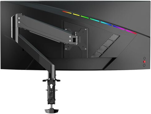 ذراع شاشة Pholiten Premium من الألومنيوم شديد التحمل، ذراع شاشة واسعة للغاية، حامل شاشة واحدة كامل الحركة لشاشات الكمبيوتر حتى 43 بوصة و28.6 رطل، مشبك قابل للتعديل وحامل شاشة جروميت. in Kuwait