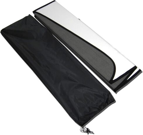 TuningPros SS-069-L Custom Fit Car Windshield Sun Shade Protector, Sunshade Visor Leatherette Like & Grey Felt Finish 1-pc Set Compatible with 2008-2012 Chevrolet Malibu in Saudi Arabia