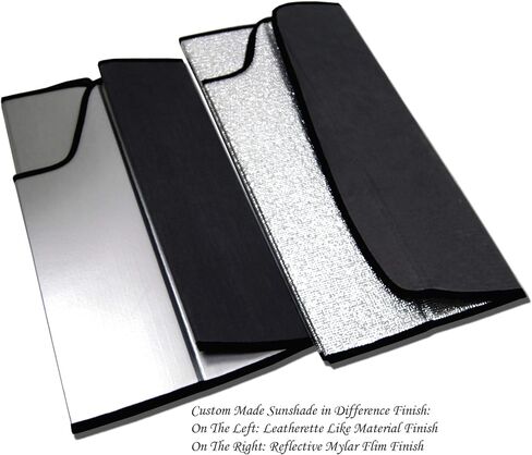 TuningPros SS-069-L Custom Fit Car Windshield Sun Shade Protector, Sunshade Visor Leatherette Like & Grey Felt Finish 1-pc Set Compatible with 2008-2012 Chevrolet Malibu in Saudi Arabia