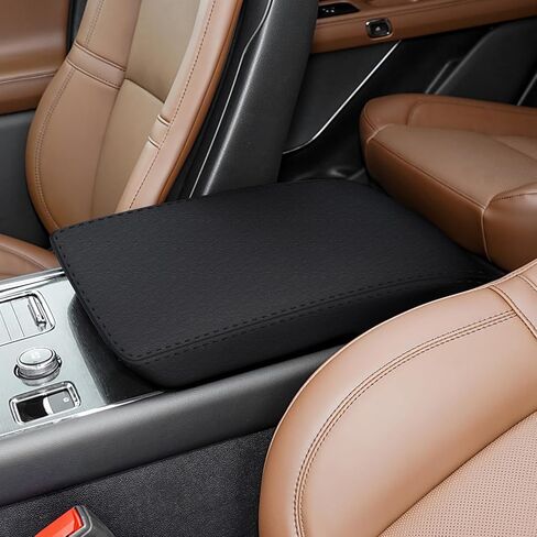 Premium Anti-Scratch Armrest Cover for 2020 2021 2022 2023 2024 2025 Lincoln Aviator Accessories Center Console Protector Soft PU Leather, Custom Fit, Easy Installation (Black) in Kuwait