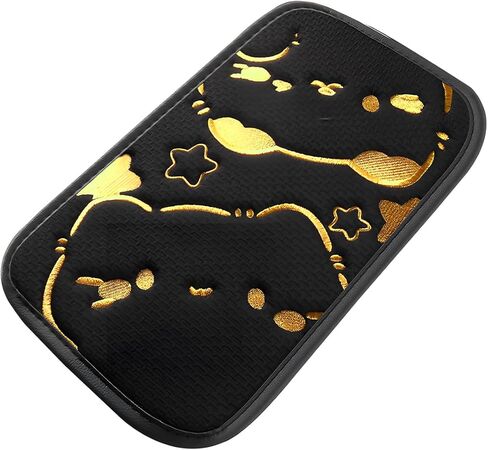 غطاء وحدة التحكم المركزية للسيارة YoRise Cute Cat، غطاء مسند ذراع السيارة مريح وجيد التهوية، وسادة حماية صندوق تخزين مسند الذراع الناعمة، ملحقات صندوق مقعد مسند الذراع العالمي لمعظم المركبات (أسود) in Kuwait