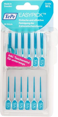 TEPE Easy Pick Interdental Brush Blue, Size M/L, (Pack of 36), M/L (Pack of 36) in Kuwait