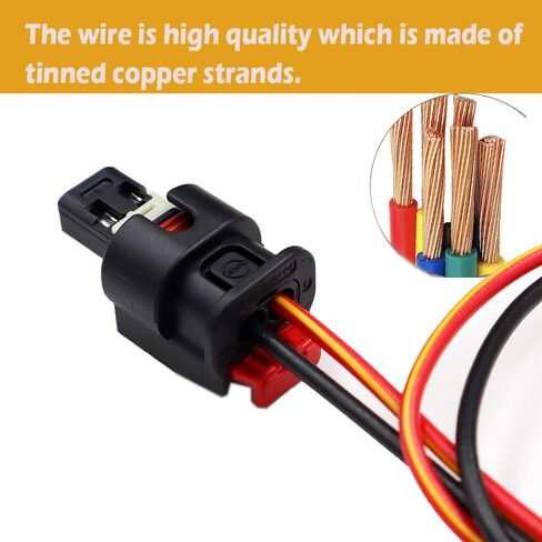 2 Pin Compatible with Ford, Lincoln (Motorcraft) Female 2-PIN WPT-1251 Harness Wire Pigtail in Saudi Arabia
