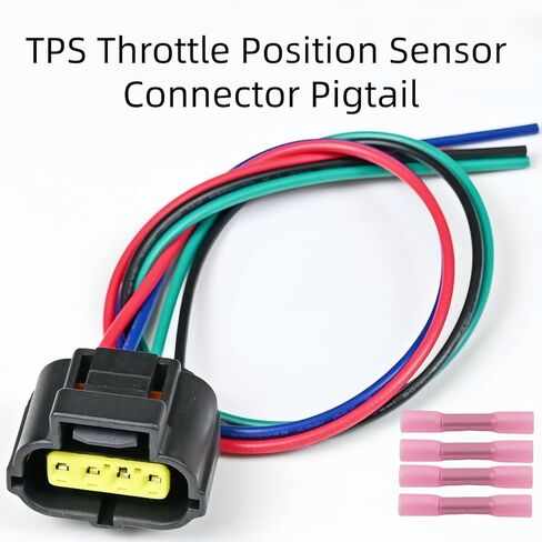 TPS Throttle Position Sensor Connector Pigtail Plug Wiring Harness for Toyota Lexus Mazda Dodge Chrysler Geo Jeep KIA Suzuki Chevrolet Hyundai, Replaced OE# S1931 90980-10711 in Saudi Arabia