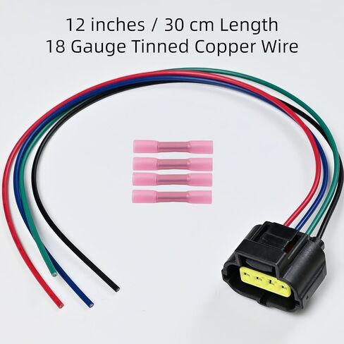 TPS Throttle Position Sensor Connector Pigtail Plug Wiring Harness for Toyota Lexus Mazda Dodge Chrysler Geo Jeep KIA Suzuki Chevrolet Hyundai, Replaced OE# S1931 90980-10711 in Saudi Arabia