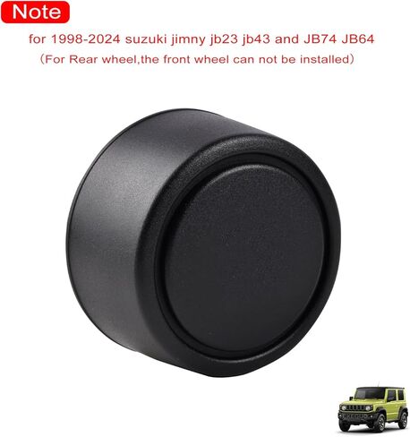 2 قطعة مركز محور قبعات سوداء العجلات الخلفية مركز محور قبعات حافة ل 1998-2024 سوزوكي جيمي JB43 JB23 JB74 JB64 سيارة السيارات يغطي in Kuwait