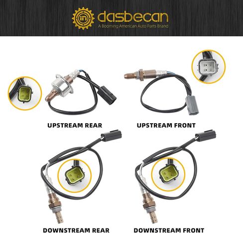 Dasbecan 4 قطع مستشعر O2 للأعلى والأسفل متوافق مع Nissan Altima Coupe 2010-2013 Maxima 2011-2013 3.5L يستبدل 234-4380 234-4381 234-9036 234-9096 in Saudi Arabia