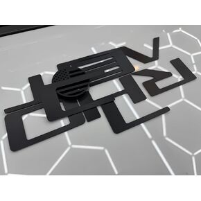 Rear Tailgate Letters Compatible with 2024-2025 Chevrolet Colorado 1/16" ABS Plastic with Adhesive- Matte Black in Kuwait