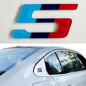 ملصق لاصق بشعار MTri-Style ثلاثي الألوان لسيارة BMW 5 Series 530i i5 G60 G68 2024-2026 C-Pillar النافذة الخلفية، قطعتان in Kuwait