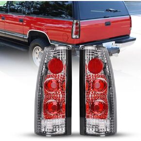 مصابيح خلفية ROXX لـ 1988-1999 Chevy C/K 1500/2500/ 3500، 1992-1999 Chevy Suburban 1500/2500، 1992-1994 Chevy Blazer، 1995-2000 Tahoe، زوج المصابيح الخلفية 1988-1999 GMC Suburban/C/K/Yukon (واضح) in Kuwait