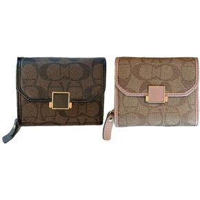 محفظة DAISHA 2 في 1 بمشبك لحامل بطاقات الائتمان مع 14 فتحة، محافظ من جلد البقر تعمل بتقنية RFID ومحفظة للعملات المعدنية وحقيبة يد. in Kuwait