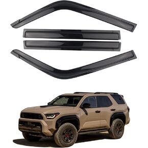 4 Pieces Tape-on Extra Durable Rain Guards Fit for 2025 2026 Toyota 4Runner,Window Deflectors,Window Visors (Smoke Black) in Kuwait