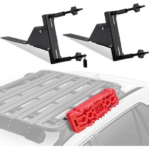 FieryRed Recovery Track Board Mounting Kit, Universal Traction Boards Mount Bracket, Side Mount for Roof Platform Rack with Lock for Overland Vehicle Roof Platform in Kuwait