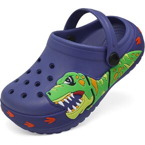 FolHaoth Boys Girls Toddler Clogs Little Kids Slip on Slides Slippers Cute Cartoon Dinosaur Tyrannosaurus rex Pattern Garden Shoes Summer Indoor Outdoor Beach Pool Water Sandals in Kuwait