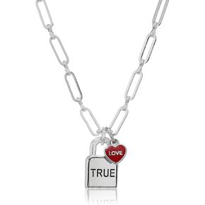 Alex and Ani True Love' Lock & Heart Charm Necklace in Saudi Arabia