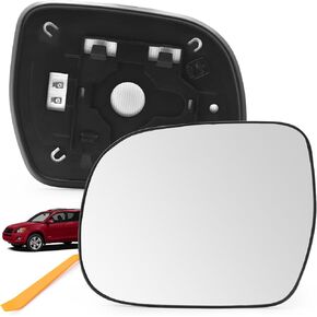Driver Side Power Heated Mirror Glass Assembly Replacement for Toyota RAV4 2006 2007 2008 2009 2010 2011 - Left Side Convex Mirrors With Backing Plate 8796142790 for Rav4 Accessories in Kuwait