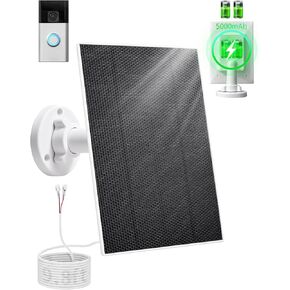 لوحة شمسية لجرس الباب الدائري، شاحن شمسي 3 وات مدمج ببطارية 5000 مللي أمبير في الساعة، الألواح الشمسية متوافقة فقط مع جرس باب الفيديو الدائري 3/4/3 بلس، جرس باب البطارية بلس/كاميرا احترافية، مع كابل بطول 9.8 قدم in Kuwait