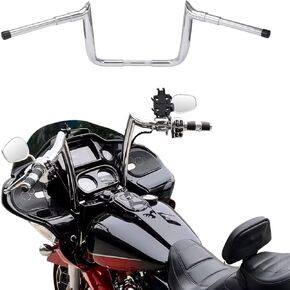 12" Ape Hangers Handlebars 1 ½ Meathook Bagger Bar Compatible With 1986-2023 Harley Touring Street Glide Electra Glide Models with Bating Fairing (Chrome) in Kuwait