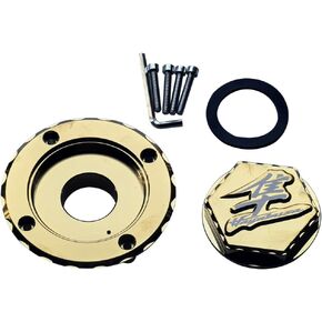 Gold Chrome Gas Fuel Tank Cap Cover Compatible with Suzuki Hayabusa GSXR1300 1999-2007 in Kuwait