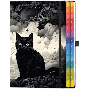 دفتر عناوين مزود بعلامات تبويب أبجدية (8.4 بوصة × 5.7 بوصة) - منظم جهات اتصال مطبوع كبير لكلمات المرور وأرقام الهاتف وتراخيص البرامج والمعلومات المهمة، وغطاء شجرة in Kuwait