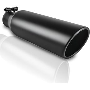 MuHize Exhaust Tips 2.25" Inlet, 3.5" Outlet 12" Length Performance Exhaust Tip, Bolt on, Diesel Exhaust Pipe for Pickup Truck, Car, Truck in Kuwait
