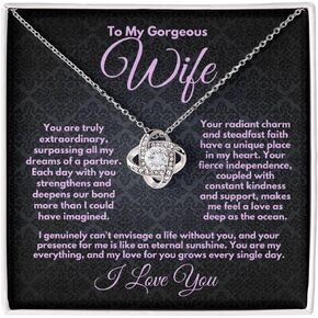 Wife Necklace Gift Idea She’ll Love - Romantic Pendant Jewelry with Message Card & Gift Box for Birthday, Anniversary, Christmas, or Valentine’s in Saudi Arabia