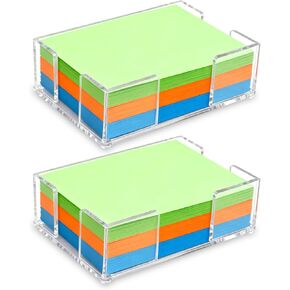 2 Pack Sticky Note Holder, Clear Acrylic Notepad Holder Sticky Note Dispenser Fit 4x6 Inch Sticky Notes for School Home Office Desk Organization in Saudi Arabia