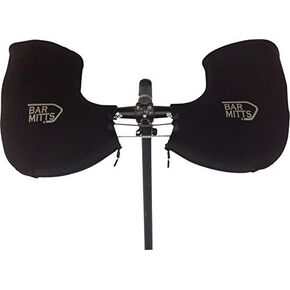 قفازات البار الكبيرة القابلة للتركيب على الدراجة الجبلية السوداء شديدة البرودة تناسب المقاود المسطحة ذات نهايات القضبان | مقاوم للماء | سهلة التركيب | تصميم الوصول المفتوح | شعار انعكاس السلامة in Kuwait