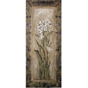 Paperwhite II بواسطة Mindeli | لوحة فنية جدارية منسوجة معلقة | لمبات النرجس الأبيض المتفتح | 100% قطن مقاس الولايات المتحدة الأمريكية 53x22 in Kuwait