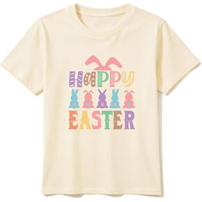 HELLO MEOW Easter Shirts for Boys, Girls & Kids: Cute Bunny, Truck and Egg Graphic Tee | Cotton Crewneck (2-7 Years) in Saudi Arabia