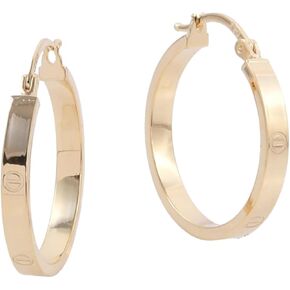 Italian Hoop Earrings for Women 18k Yellow Gold 3.2gm Jewelry Wedding Birthday Gifts for Her in Kuwait
