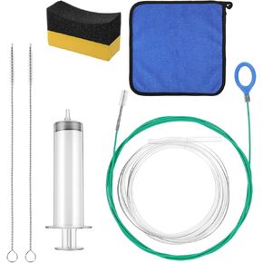 أداة تنظيف فتحة السقف التلقائية بطول 118 بوصة منظف الأسلاك المرنة مع فرشاة مستقيمة وخرطوم جلدي ومنشفة إسفنجية لتنظيف فتحة سقف السيارة وفتحة ممسحة الزجاج الأمامي in Kuwait
