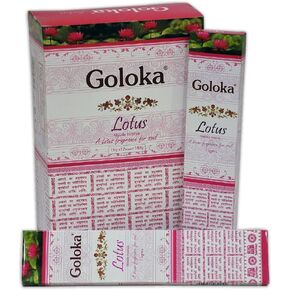 مجموعة GOLOKA Premium Series أعواد البخور الراقية - 6 صناديق تحتوي على 15 جرامًا (إجمالي 90 جرامًا) (لوتس ممتاز) in Kuwait