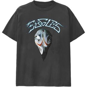 تي شيرت مطبوع عليه غلاف ألبوم Eagles Adult Official Merch California Greatest Hits للجنسين، باللون الأسود المغسول in Kuwait