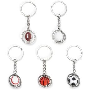 Sportball Keychain Set Fun Football Baseball Basketball Charm Keychain for Men Women Multi-Sport Bagpack Decorations in Saudi Arabia