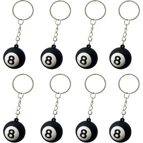 HomeImpel 8 Pack Sports Keychains, 3D Sport Keychain Charms, Key Rings for Gift, Bag, Purse Decor in Kuwait