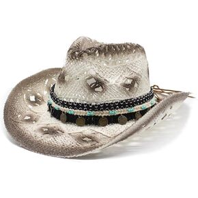 قبعة الشمس قبعة رعاة البقر في الهواء الطلق قبعة الشاطئ المجوفة المصنوعة يدويا in Kuwait