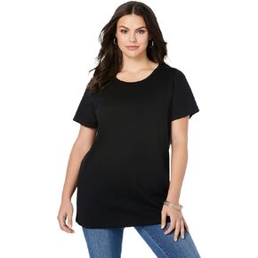 Roaman's Women's Plus Size Cotton Ultimate Crewneck Tee in Saudi Arabia
