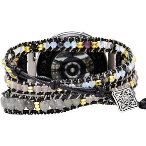 حزام ساعة بوهو ستون متوافق مع ساعة سامسونج جالاكسي 3 45 ملم، للنساء والرجال 22 ملم سوار معصم مصنوع يدويًا من الحجر الطبيعي الملون لساعة جالاكسي 46 ملم / جير اس الذكية in Kuwait