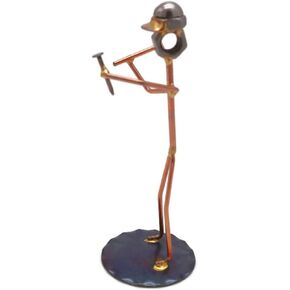 Construction Worker Collectible Handmade Metal Art Figurine, Desk Accessories, Trophy, Boss Gift, Office Décor, Business Professional in Kuwait