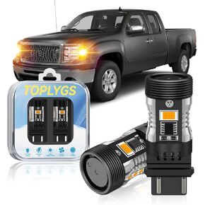 3157 Amber LED Turn Signal Light Bulb Fit for Ford Fusion 2006-2012 Front Turn Signal Lights, 600% Upgraded Brightness, 60000 HRS Lifespan with 15000RPM Fan, Pack of 2 in Kuwait