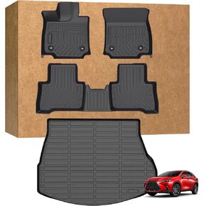 Floor Mats & Cargo Liner for 2022-2025 2026 Lexus NX NX250 | NX350 | NX350 F Sport | NX350h | NX450h+ | NX450h+ F Sport, All Weather Car Liners Custom Fit TPE Car Interior Black in Kuwait